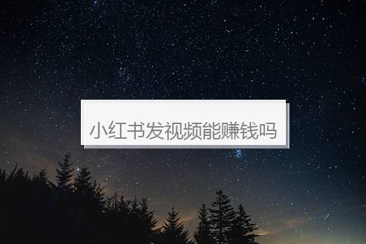 小红书发视频能赚钱吗？小红书上怎么赚钱
