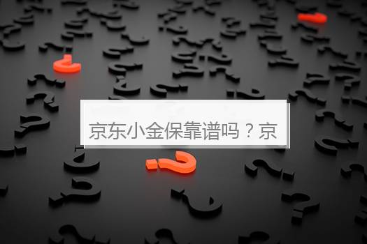 京东小金保靠谱吗？京东金融小金保靠谱不